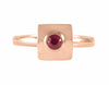 18k rose gold ring with small ruby