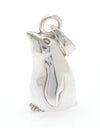 Sterling silver sculpted adelie penguin pendant.
