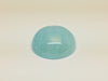 Very large round aquamarine, white background.
