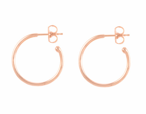 three-quarter hoops solid 18k gold