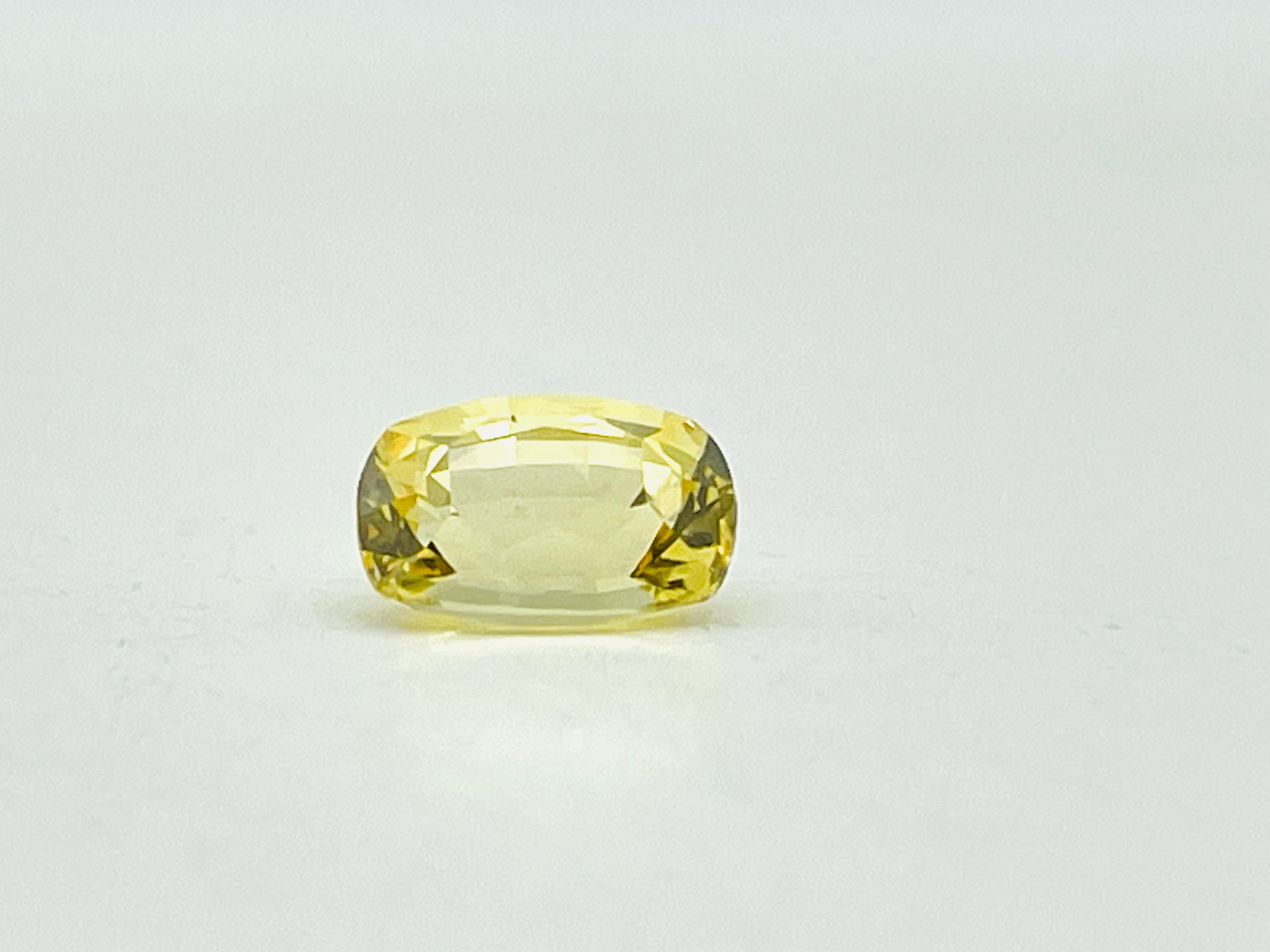 Yellow sapphire long cushion cut