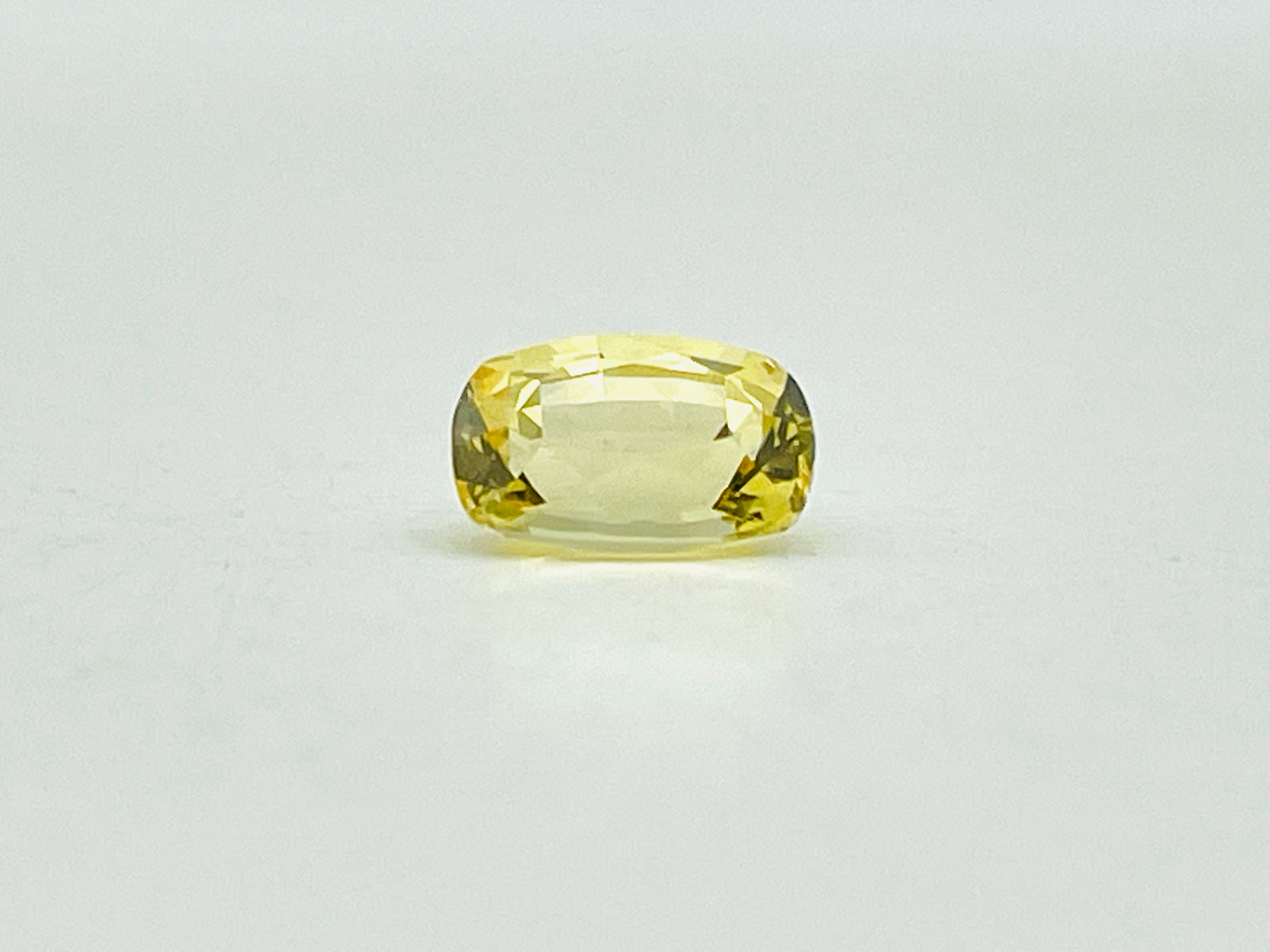 Yellow sapphire long cushion cut
