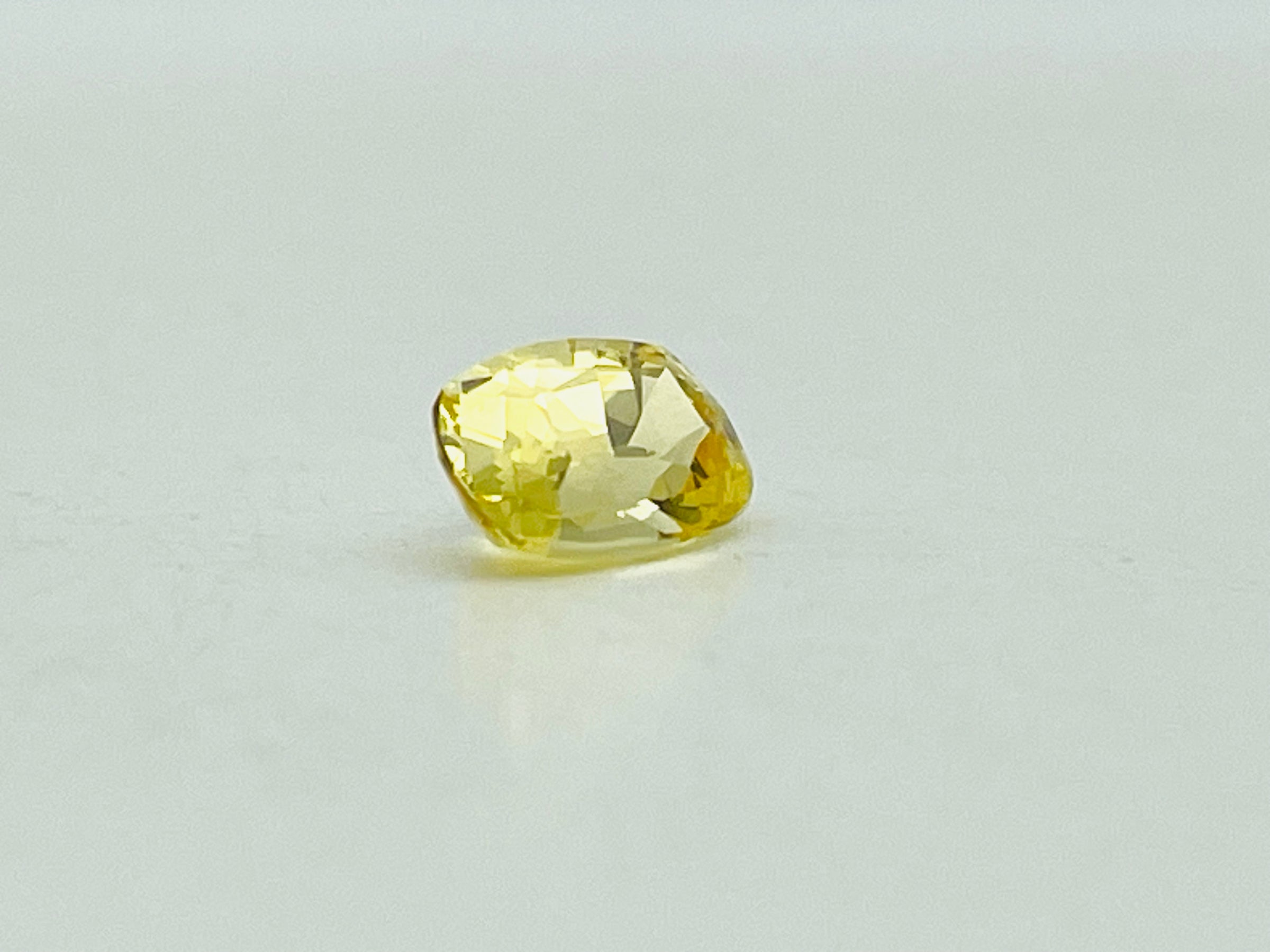 Yellow sapphire long cushion cut