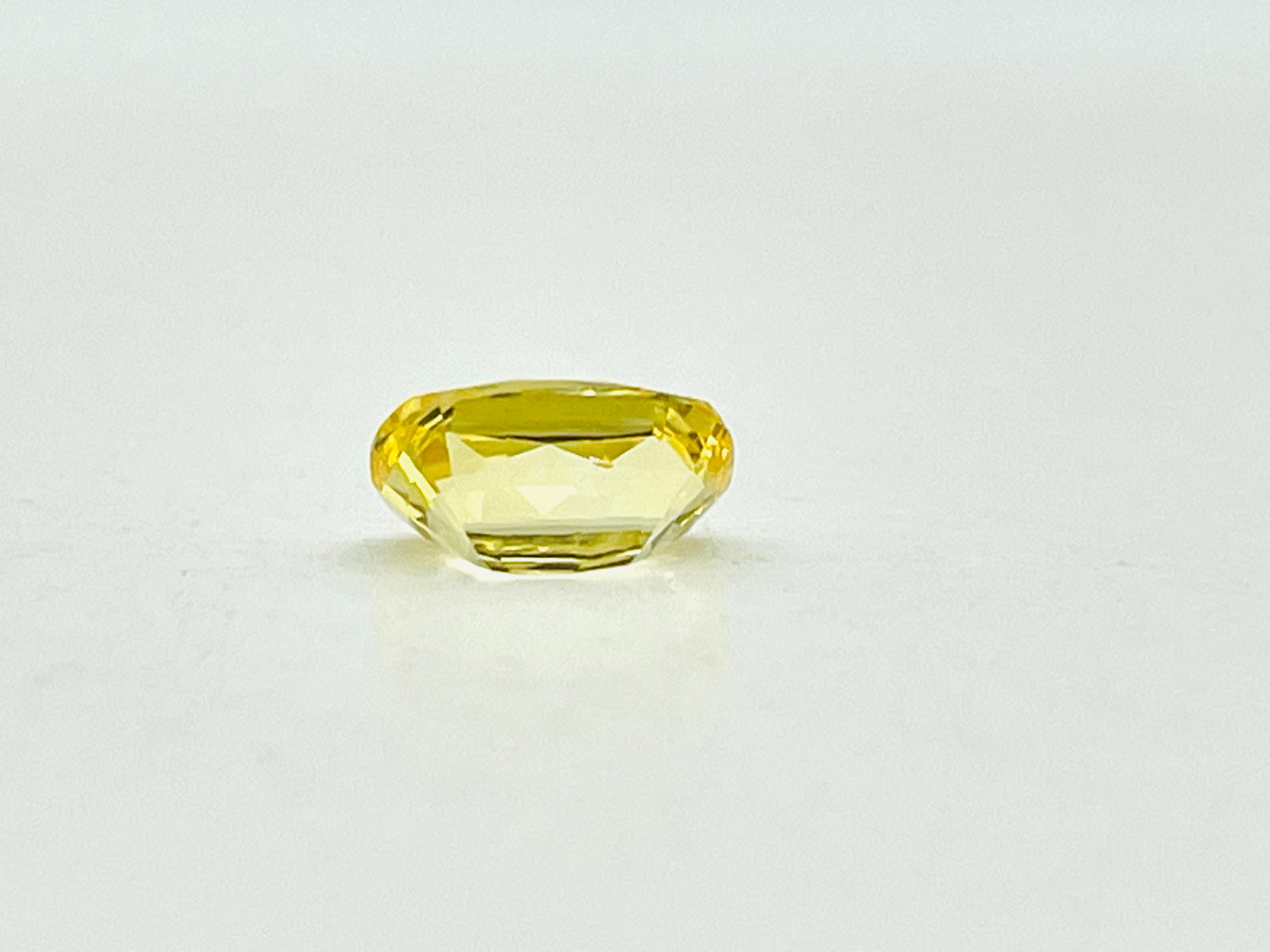 Yellow sapphire long cushion cut