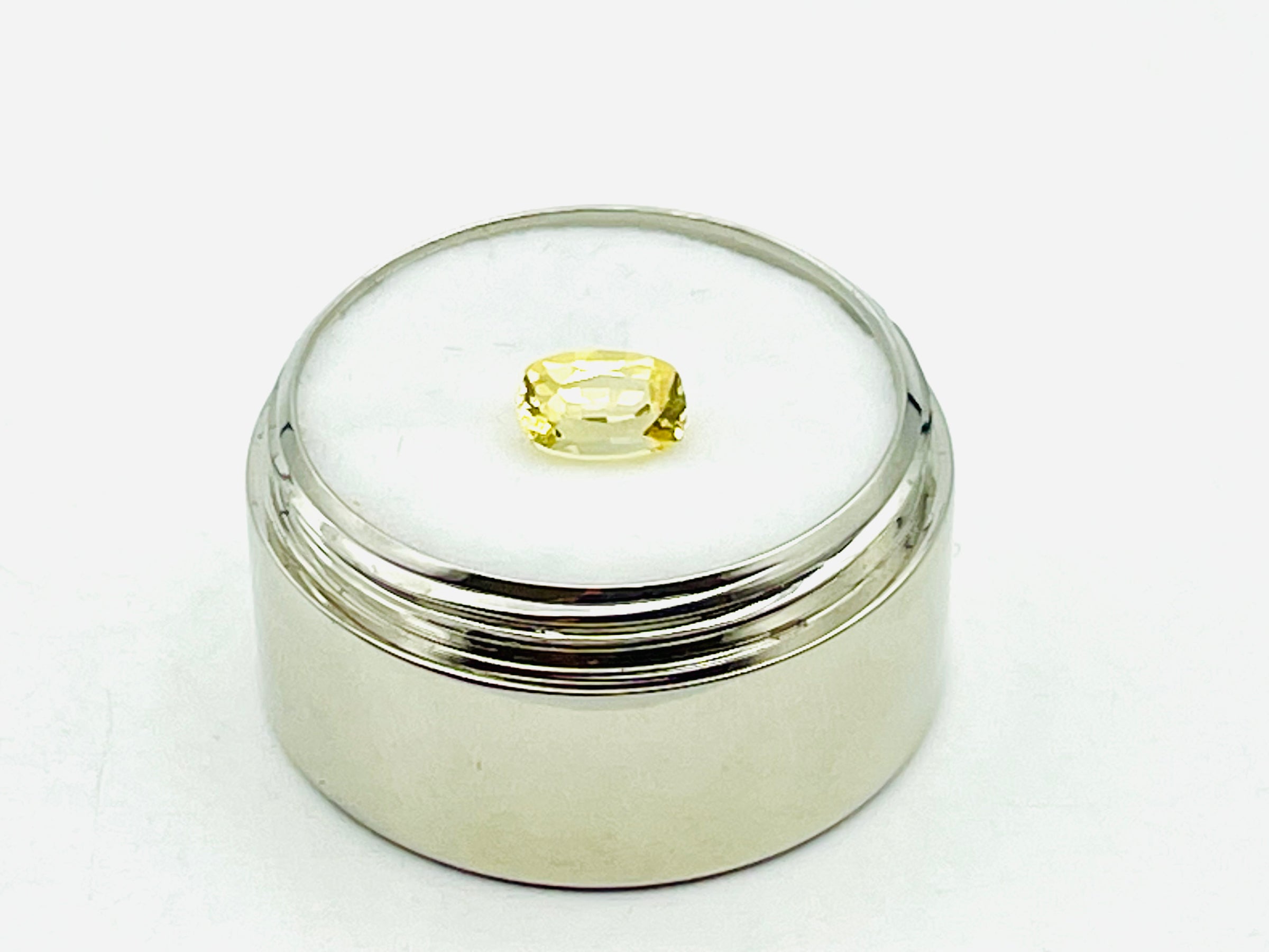 Yellow sapphire long cushion cut