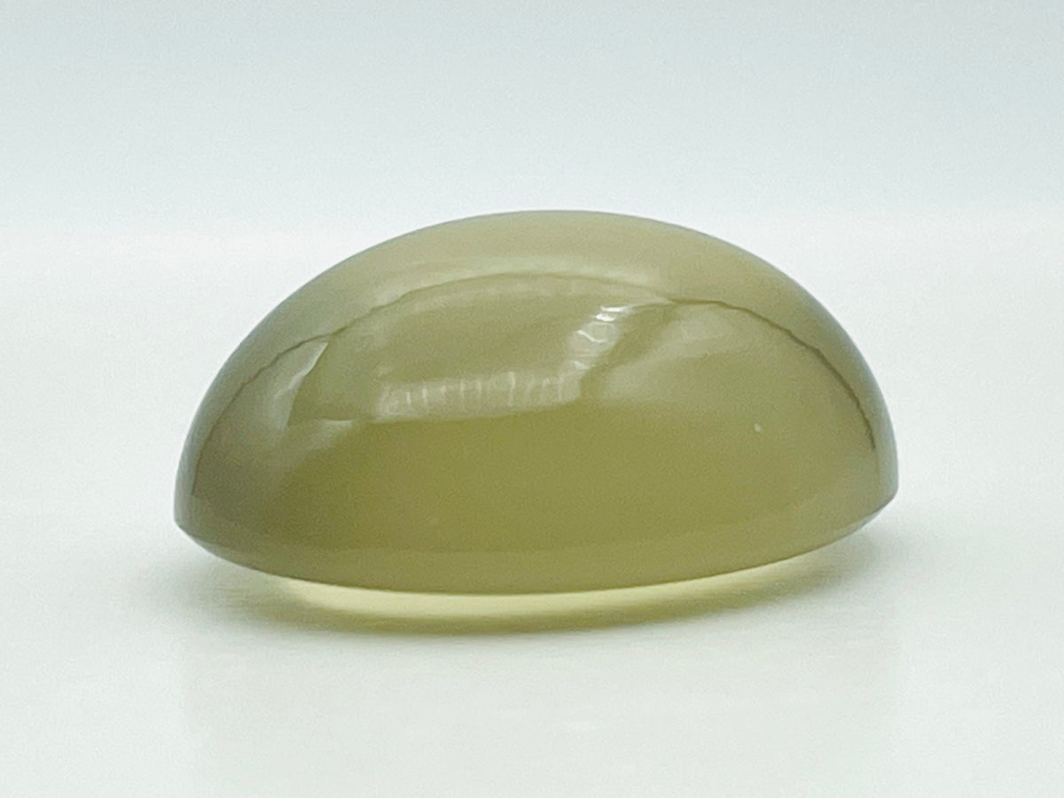 Green oval moonstone