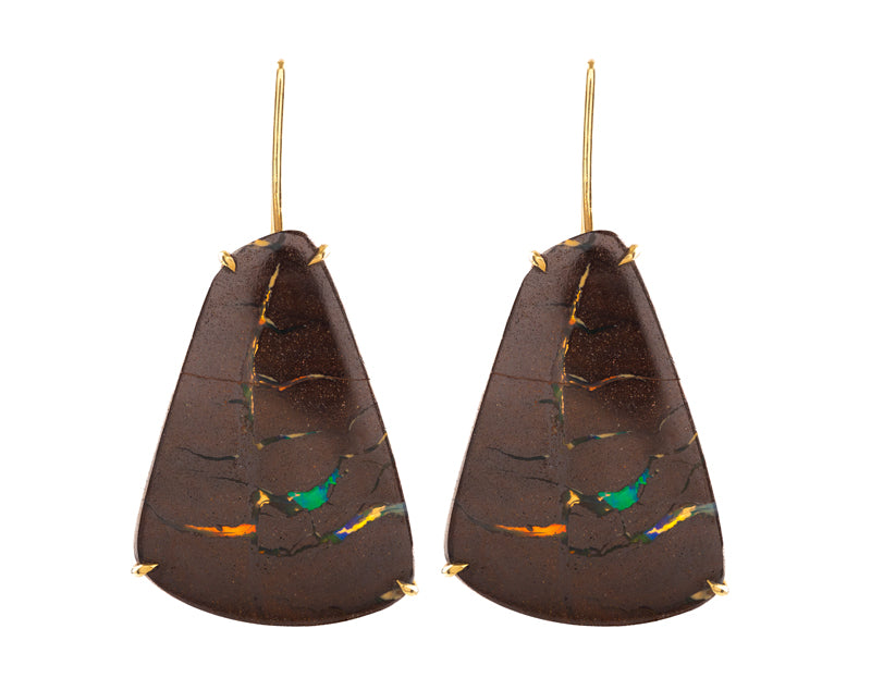 Boulder opal earrings
