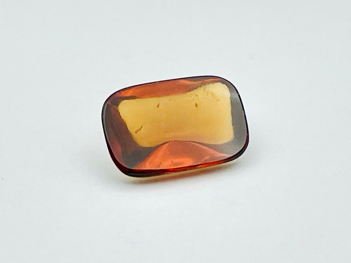 Hessonite garnet rectangular cabochon