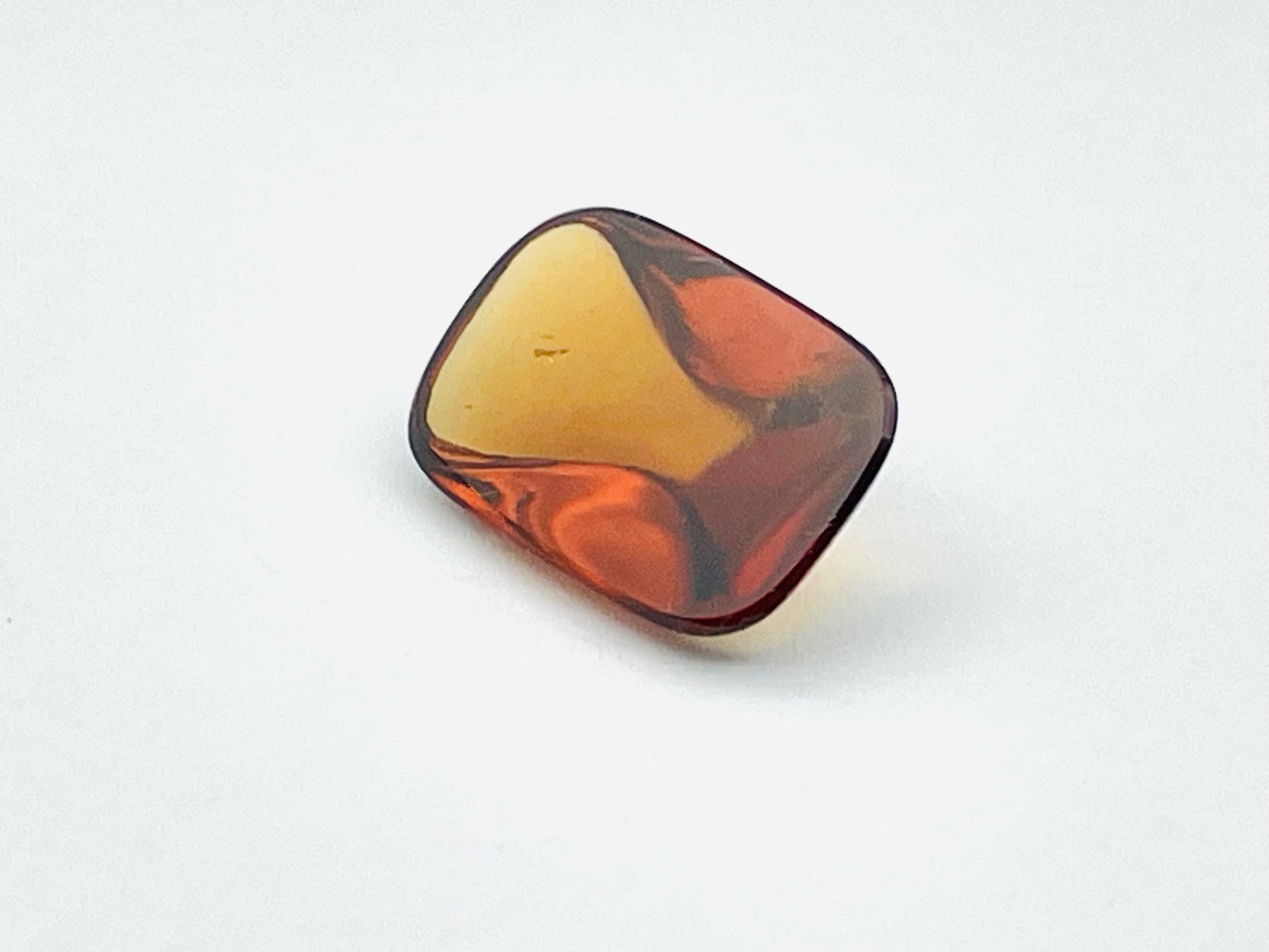 Hessonite garnet rectangular cabochon