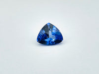 Triangular blue Tanzanite gem