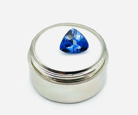 Triangular blue Tanzanite gem