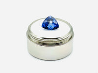 Triangular blue Tanzanite gem