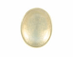 Very large oval green moonstone in 18k green gold ring