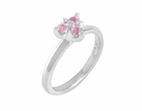 Platinum ring with sapphires and diamond