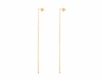 18k yellow gold snake chain stud earrings.