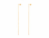 18k yellow gold snake chain stud earrings.