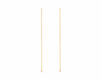 18k yellow gold snake chain stud earrings.