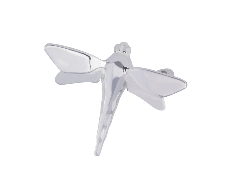 Sterling silver sculpted dragonfly pendant.