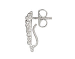 Pair of platinum studs in the shape of a bunch of grapes carved in detail in relief.