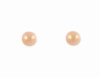 Rose gold tiny ball studs.