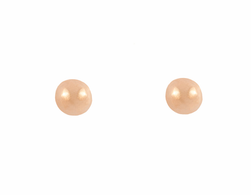 Rose gold tiny ball studs.