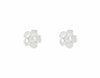 White gold studs in cinquefeuille flower shape