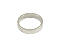 Flat narrow band in white gold.