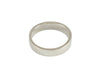 Flat narrow band in white gold.