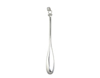 Sterling silver sculpted canoe paddle pendant.