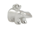 Sterling silver sculpted polar bear pendant.