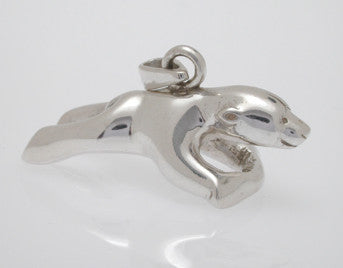 Sterling silver sculpted Dorset bear pendant.