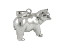 Sterling silver sculpted spirit (kermode) bear pendant.