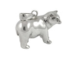 Sterling silver sculpted spirit (kermode) bear pendant.
