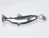 Sterling silver sculpted salmon pendant.