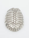 Sterling silver sculpted tortoise shell pendant.