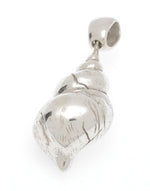 Sterling silver sculpted periwinkle shell pendant.