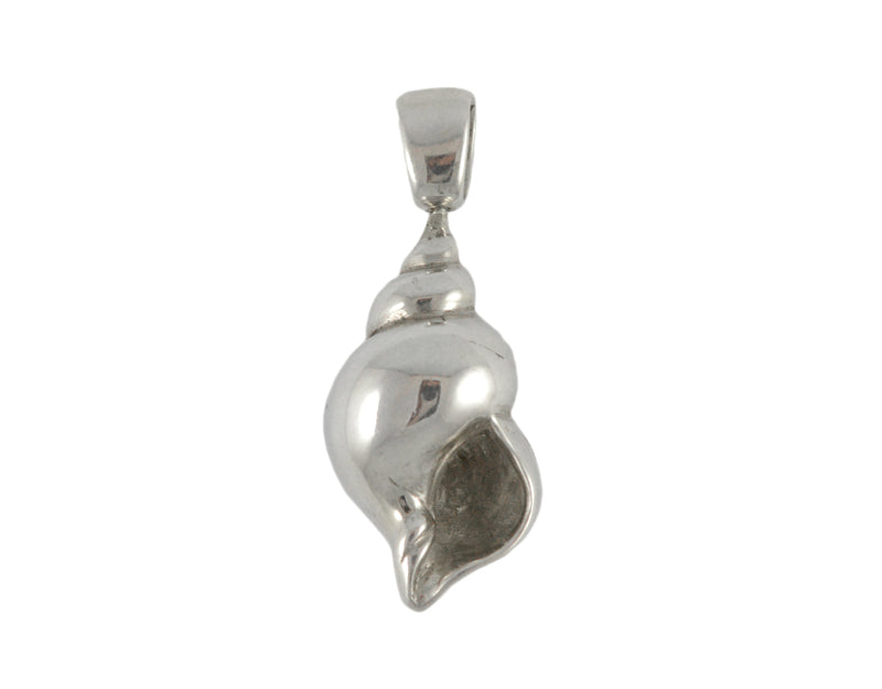 Sterling silver sculpted periwinkle shell pendant.