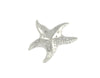 Sterling silver sculpted starfish pendant.