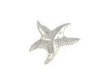 Sterling silver sculpted starfish pendant.