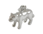 Sterling silver sculpted tiger pendant.