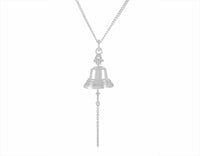 End of cancer treatment bell , sterling silver pendant.