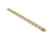 Solid rose, white, yellow 18k gold link bracelet.