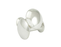 Barbell shaped cufflinks, silver. 