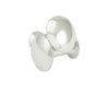 Barbell shaped cufflinks, silver. 
