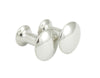 Barbell shaped cufflinks, silver. 