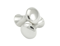 Barbell shaped cufflinks, silver.