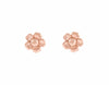 Rose gold studs in cinquefeuille flower shape