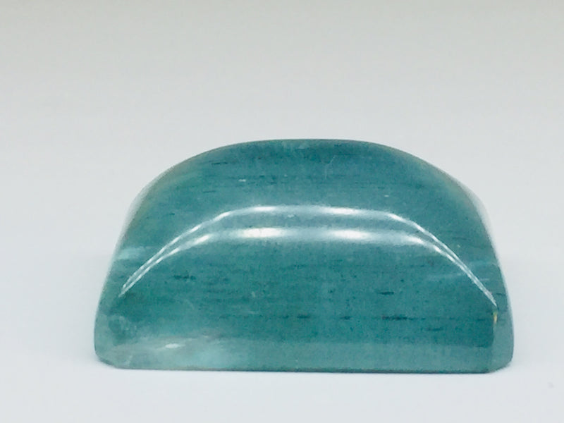 Large aquamarine cabochon.