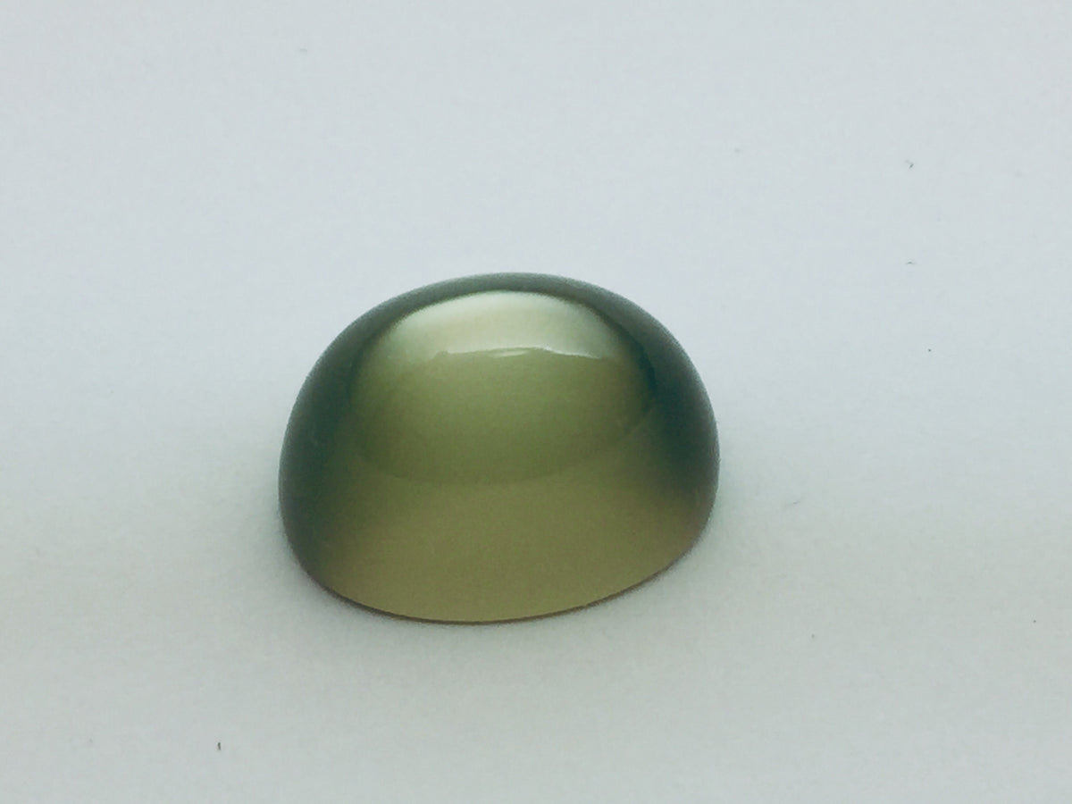 Green moonstone, white background.