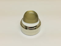 Green moonstone, white background.